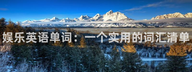 汇富娱乐平台官网版下载：娱乐英语单词：一个实用的词汇清单